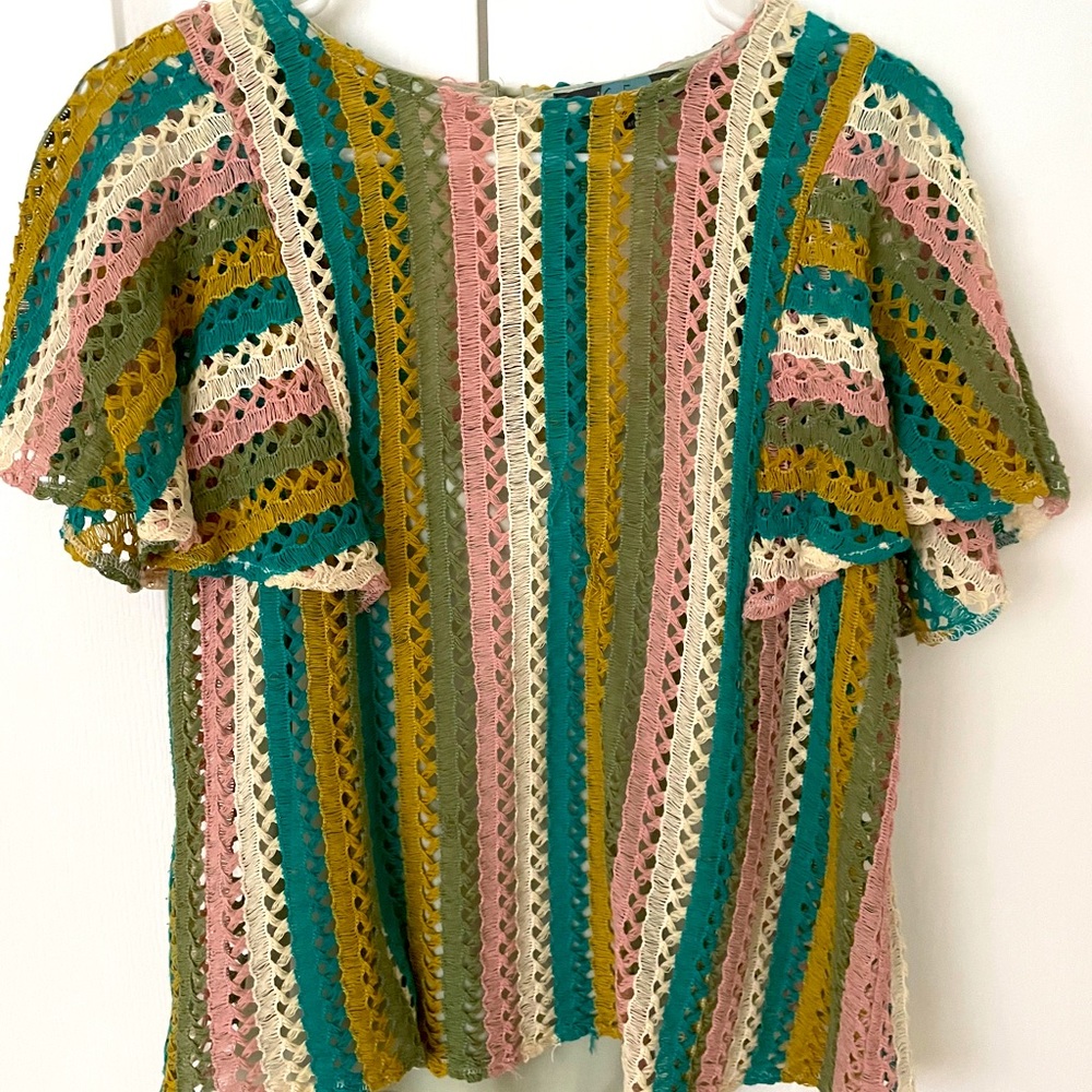 Anthropologie Eyelet Top